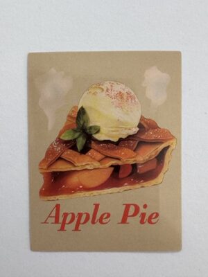 6cm x 4.5cm - Retro Food Advertisement Stickers - Apple Pie