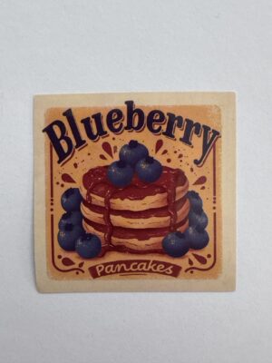 5cm x 5cm - Retro Food Advertisement Stickers - Blubary Waffelz