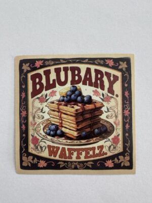 5.5cm x 5.5cm - Retro Food Advertisement Stickers - Waffle