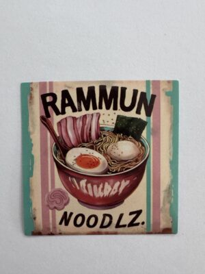 5.5cm x 5.5cm - Retro Food Advertisement Stickers - Rammun Noodlz