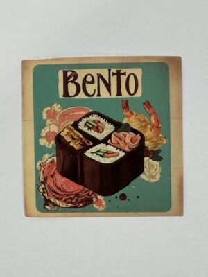 5cm x 5cm - Retro Food Advertisement Stickers - Bento