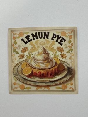 5cm x 5cm - Retro Food Advertisement Stickers - Lemun Pye