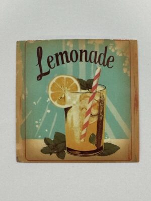 5cm x 5cm - Retro Food Advertisement Stickers - Lemonade