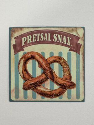 5cm x 5cm - Retro Food Advertisement Stickers - Prersal