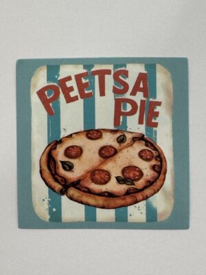 5cm x 5cm - Retro Food Advertisement Stickers - Peetsa Pie