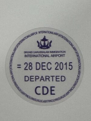 4.5cm x 4.5cm - Vintage Passport Stamp Stickers | Travel, Postmark