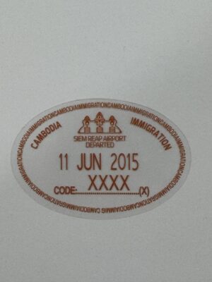 6cm x 4cm - Vintage Passport Stamp Stickers | Travel, Postmark