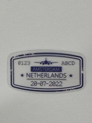 5.5cm x 3cm - Vintage Passport Stamp Stickers | Travel, Postmark