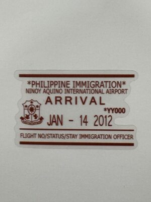 6cm x 3.5cm - Vintage Passport Stamp Stickers | Travel, Postmark
