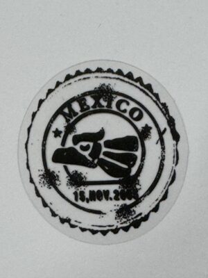 4cm x 4cm - Vintage Passport Stamp Stickers | Travel, Postmark