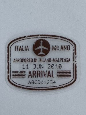 5cm x 4cm - Vintage Passport Stamp Stickers | Travel, Postmark