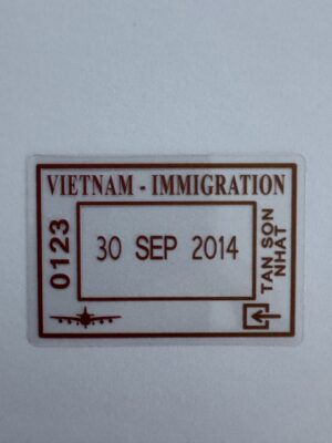 5.5cm x 3.5cm - Vintage Passport Stamp Stickers | Travel, Postmark