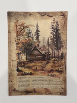 20cm x 14cm - A5 Vintage Woodland Forest Craft Papers