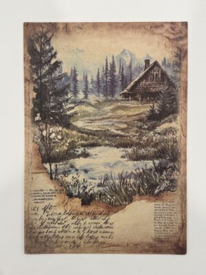 20cm x 14cm - A5 Vintage Woodland Forest Craft Papers