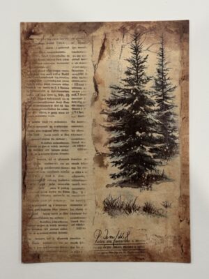 20cm x 14cm - A5 Vintage Woodland Forest Craft Papers