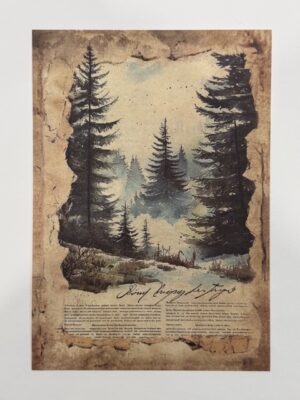 20cm x 14cm - A5 Vintage Woodland Forest Craft Papers