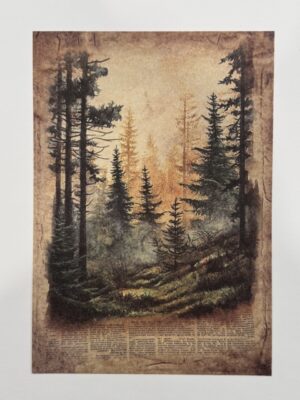 20cm x 14cm - A5 Vintage Woodland Forest Craft Papers