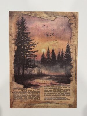 20cm x 14cm - A5 Vintage Woodland Forest Craft Papers