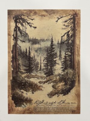 20cm x 14cm - A5 Vintage Woodland Forest Craft Papers
