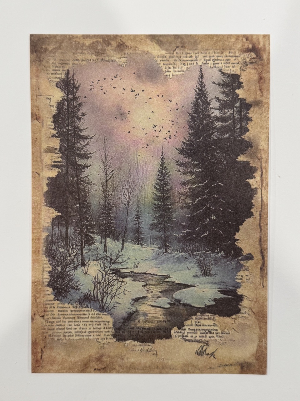 20cm x 14cm - A5 Vintage Woodland Forest Craft Papers