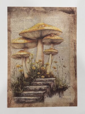 20cm x 14cm - A5 Vintage Woodland Forest Craft Papers