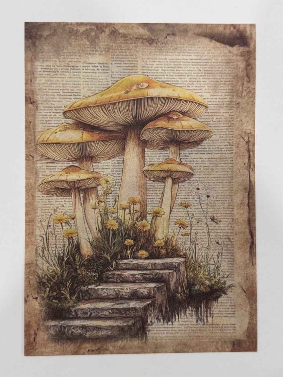 20cm x 14cm - A5 Vintage Woodland Forest Craft Papers