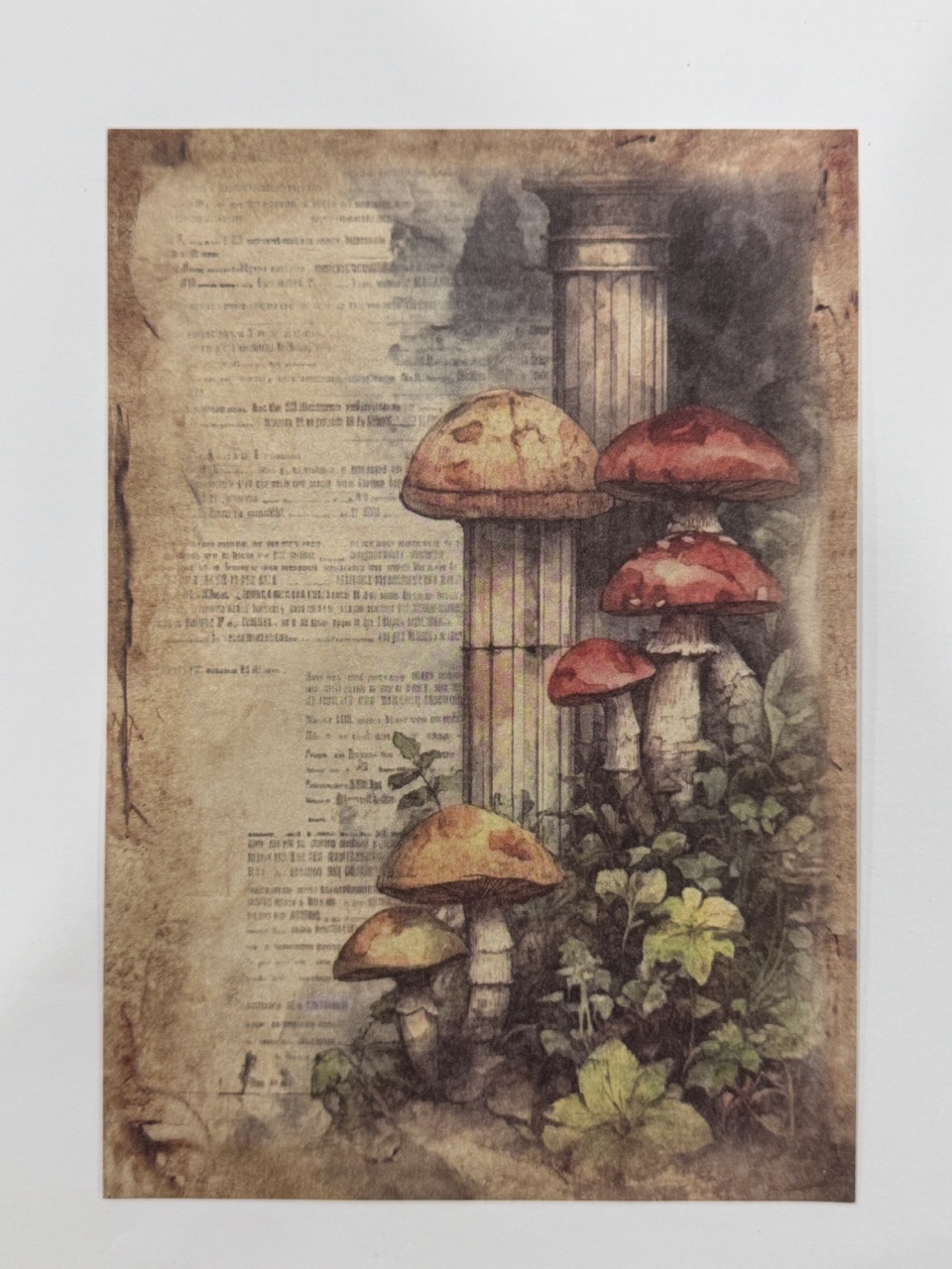 20cm x 14cm - A5 Vintage Woodland Forest Craft Papers
