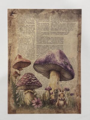 20cm x 14cm - A5 Vintage Woodland Forest Craft Papers