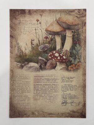 20cm x 14cm - A5 Vintage Woodland Forest Craft Papers