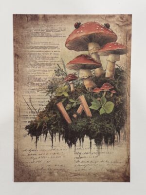 20cm x 14cm - A5 Vintage Woodland Forest Craft Papers