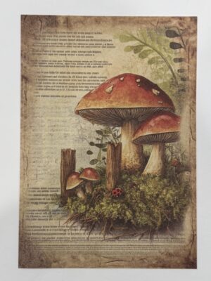 20cm x 14cm - A5 Vintage Woodland Forest Craft Papers