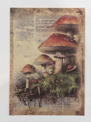 20cm x 14cm - A5 Vintage Woodland Forest Craft Papers