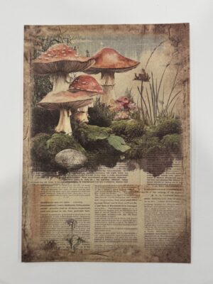 20cm x 14cm - A5 Vintage Woodland Forest Craft Papers