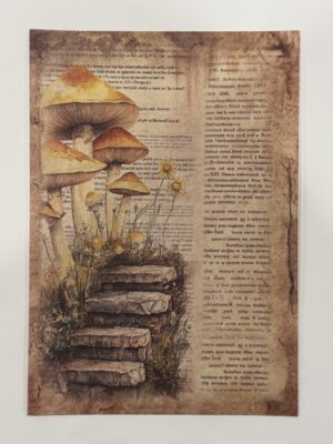 20cm x 14cm - A5 Vintage Woodland Forest Craft Papers