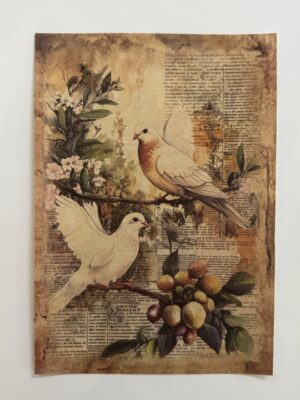 20cm x 14cm - A5 Vintage Woodland Forest Craft Papers