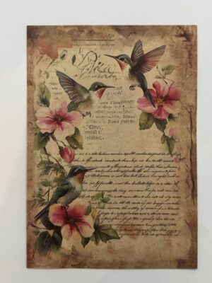 20cm x 14cm - A5 Vintage Woodland Forest Craft Papers