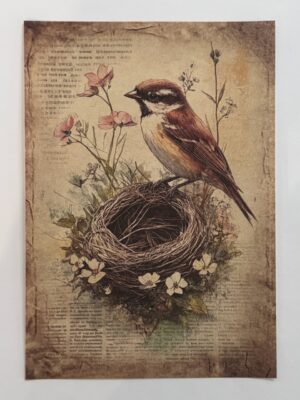 20cm x 14cm - A5 Vintage Woodland Forest Craft Papers