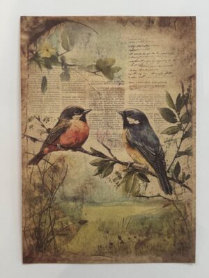 20cm x 14cm - A5 Vintage Woodland Forest Craft Papers