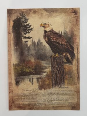 20cm x 14cm - A5 Vintage Woodland Forest Craft Papers