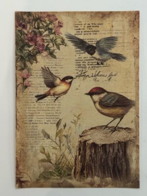 20cm x 14cm - A5 Vintage Woodland Forest Craft Papers