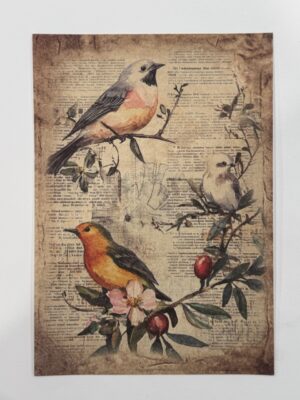 20cm x 14cm - A5 Vintage Woodland Forest Craft Papers