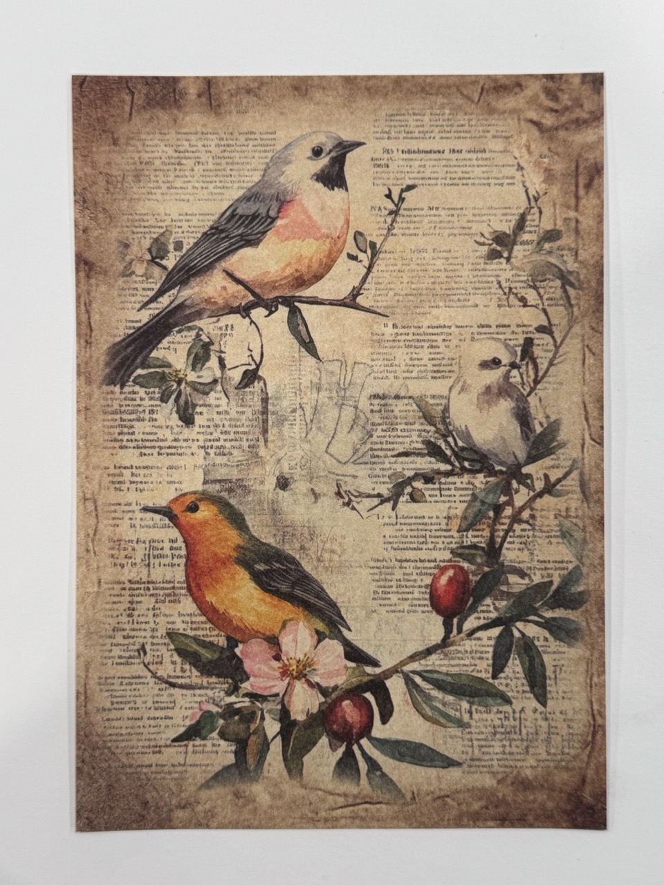 20cm x 14cm - A5 Vintage Woodland Forest Craft Papers