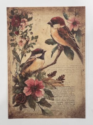 20cm x 14cm - A5 Vintage Woodland Forest Craft Papers