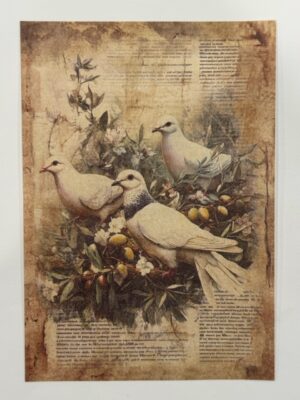 20cm x 14cm - A5 Vintage Woodland Forest Craft Papers
