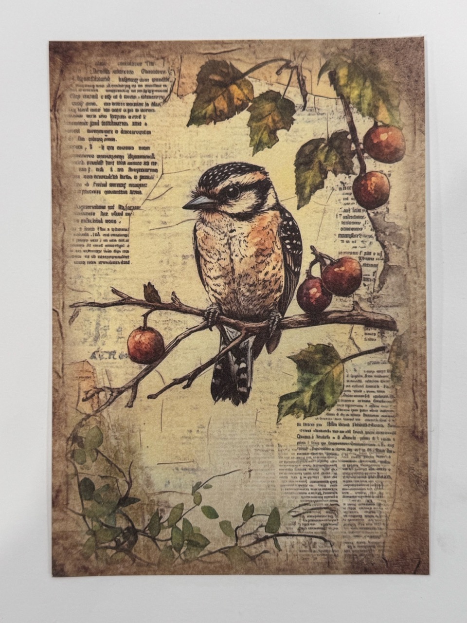 20cm x 14cm - A5 Vintage Woodland Forest Craft Papers