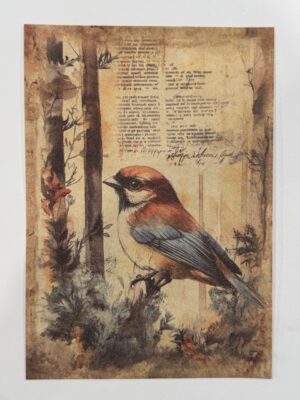 20cm x 14cm - A5 Vintage Woodland Forest Craft Papers