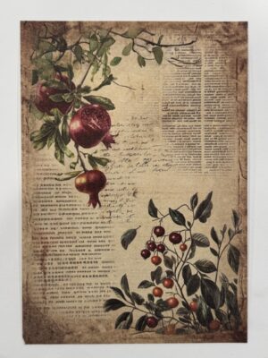 20cm x 14cm - A5 Vintage Woodland Forest Craft Papers
