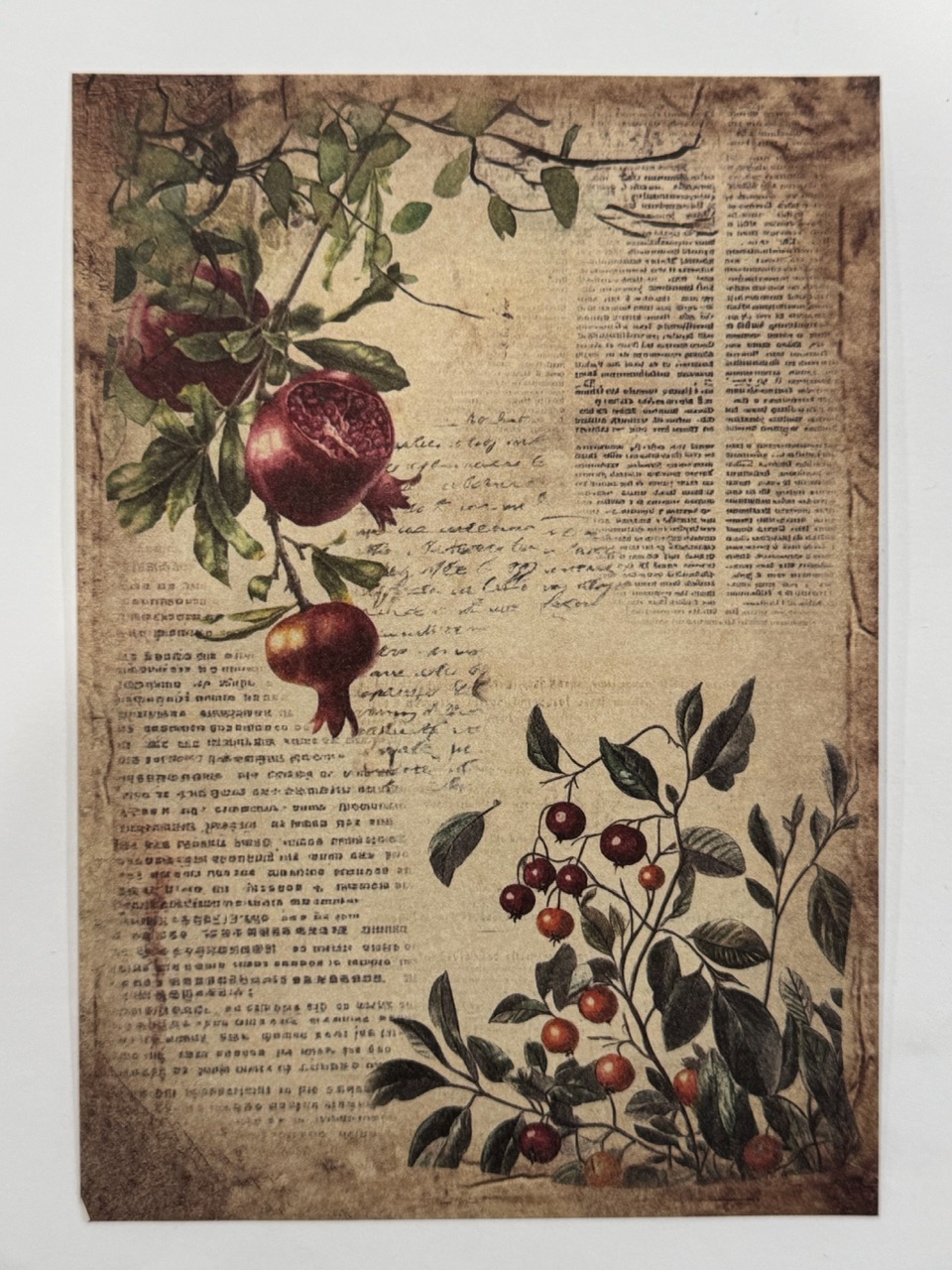 20cm x 14cm - A5 Vintage Woodland Forest Craft Papers