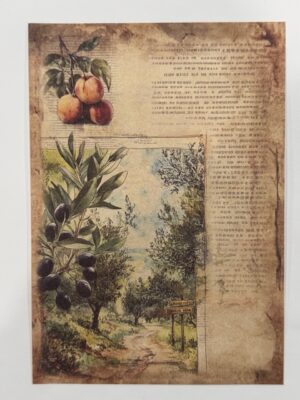 20cm x 14cm - A5 Vintage Woodland Forest Craft Papers