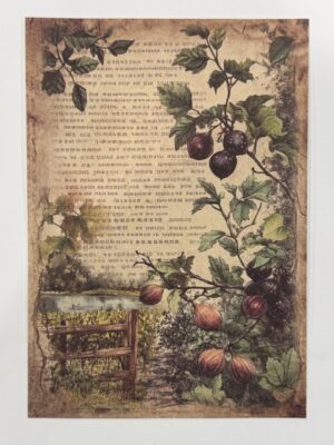 20cm x 14cm - A5 Vintage Woodland Forest Craft Papers